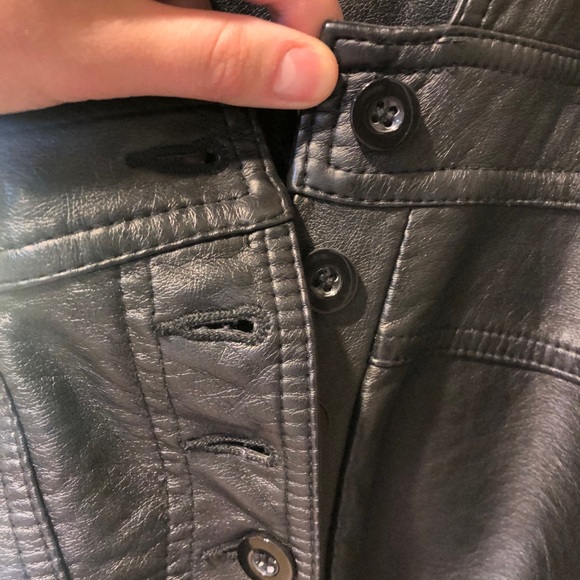 TopShop Leather Overalls Grunge Punk Blogger Y2K - Picture 3 of 7